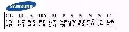 三星电容命名规则